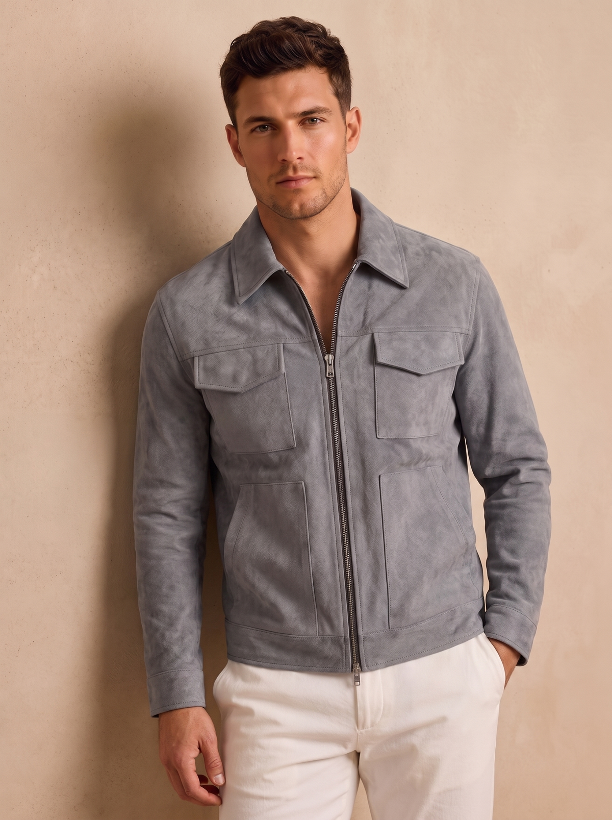 Men's wool utility jacket