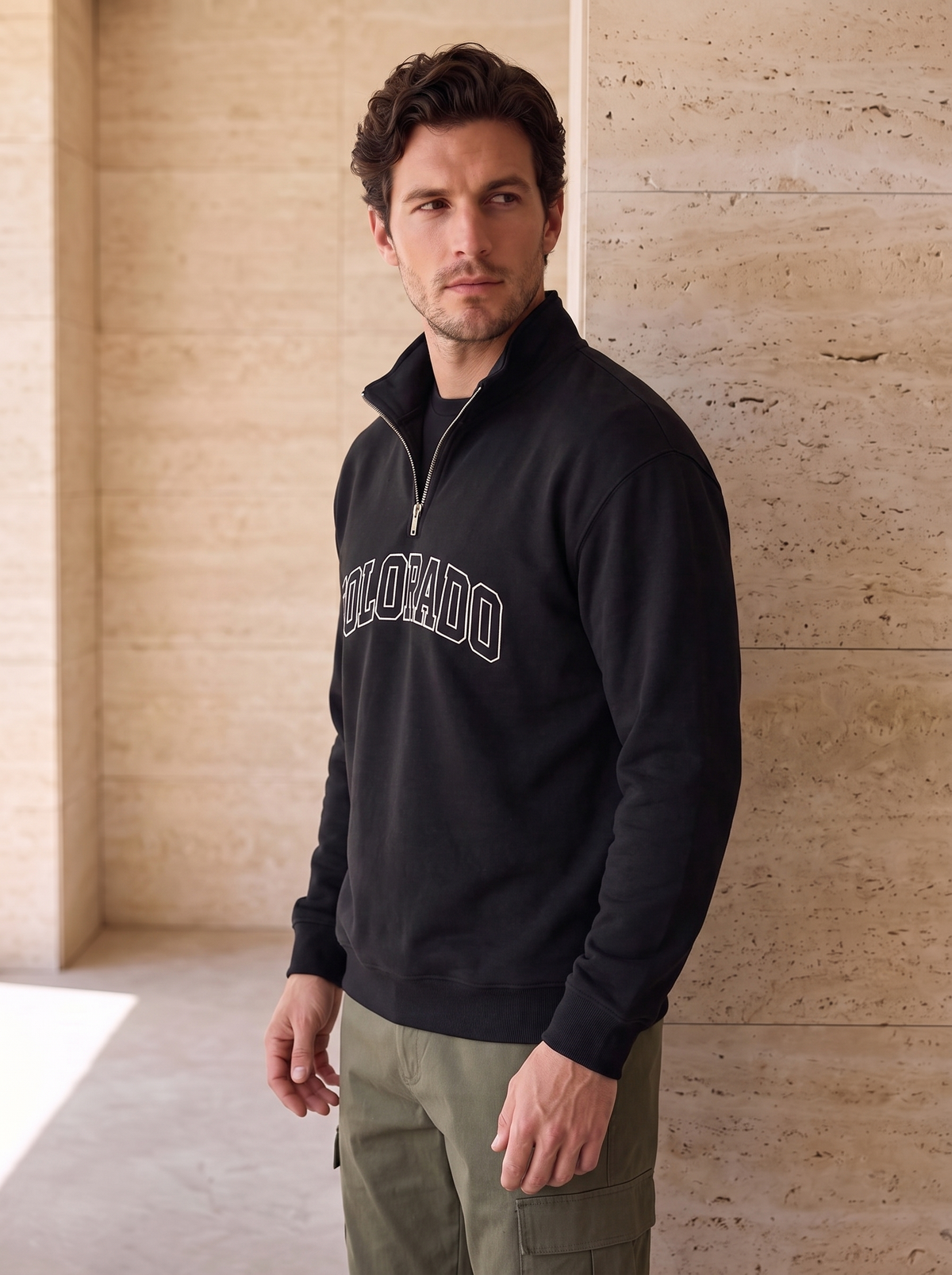 Men's relaxed fit cotton blend sweatshirt
