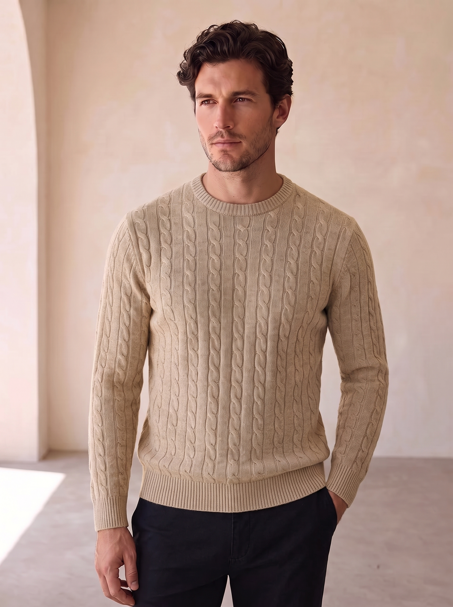 Men's regular fit wool jumper