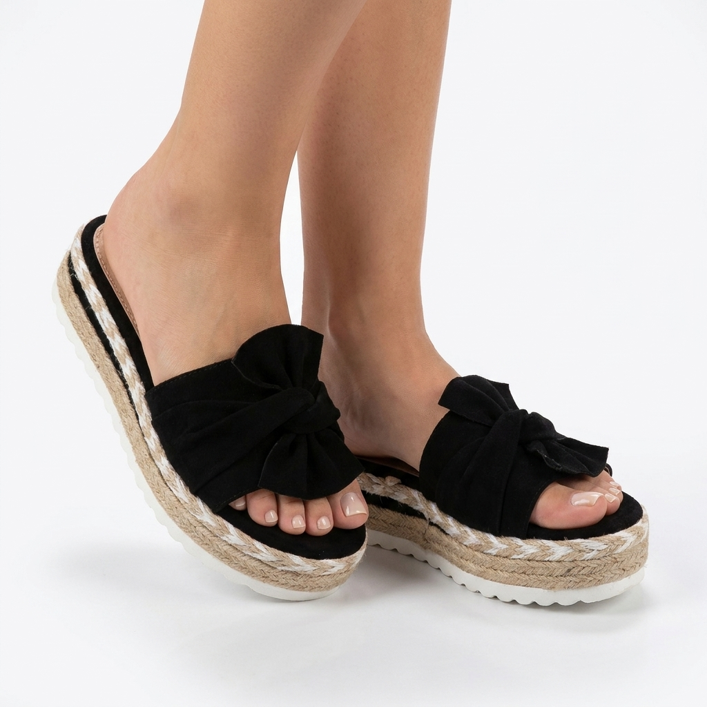 Casual cotton blend espadrille footwear