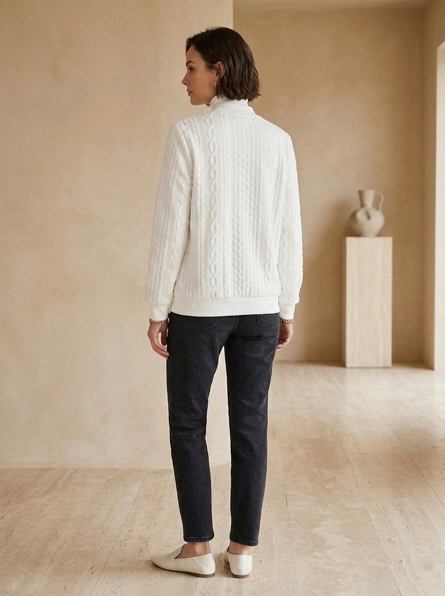 Women's cotton cardigan with a regular fit