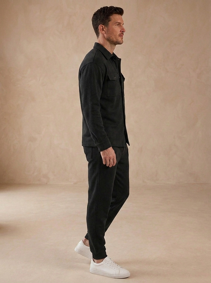 Men's cotton matching set with a regular fit