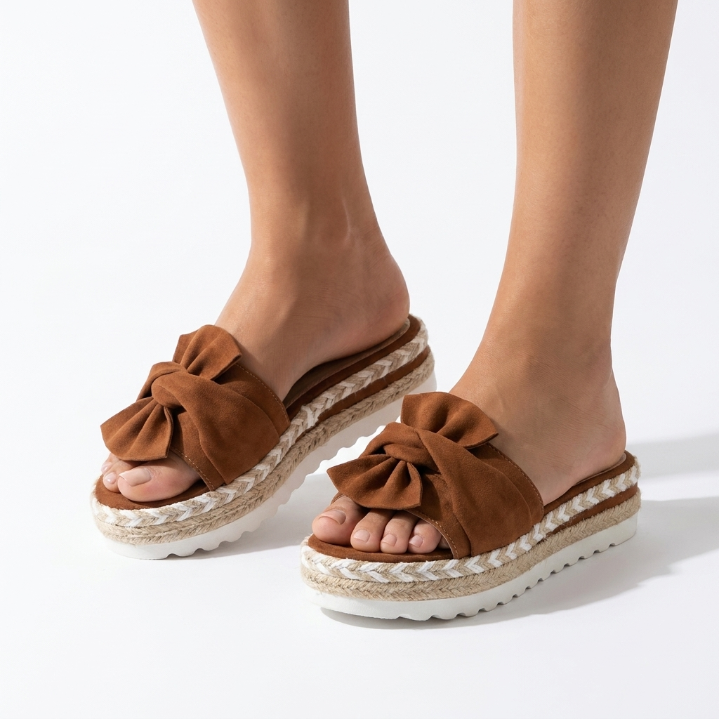 Espadrille sandals paired with seasonal outfits