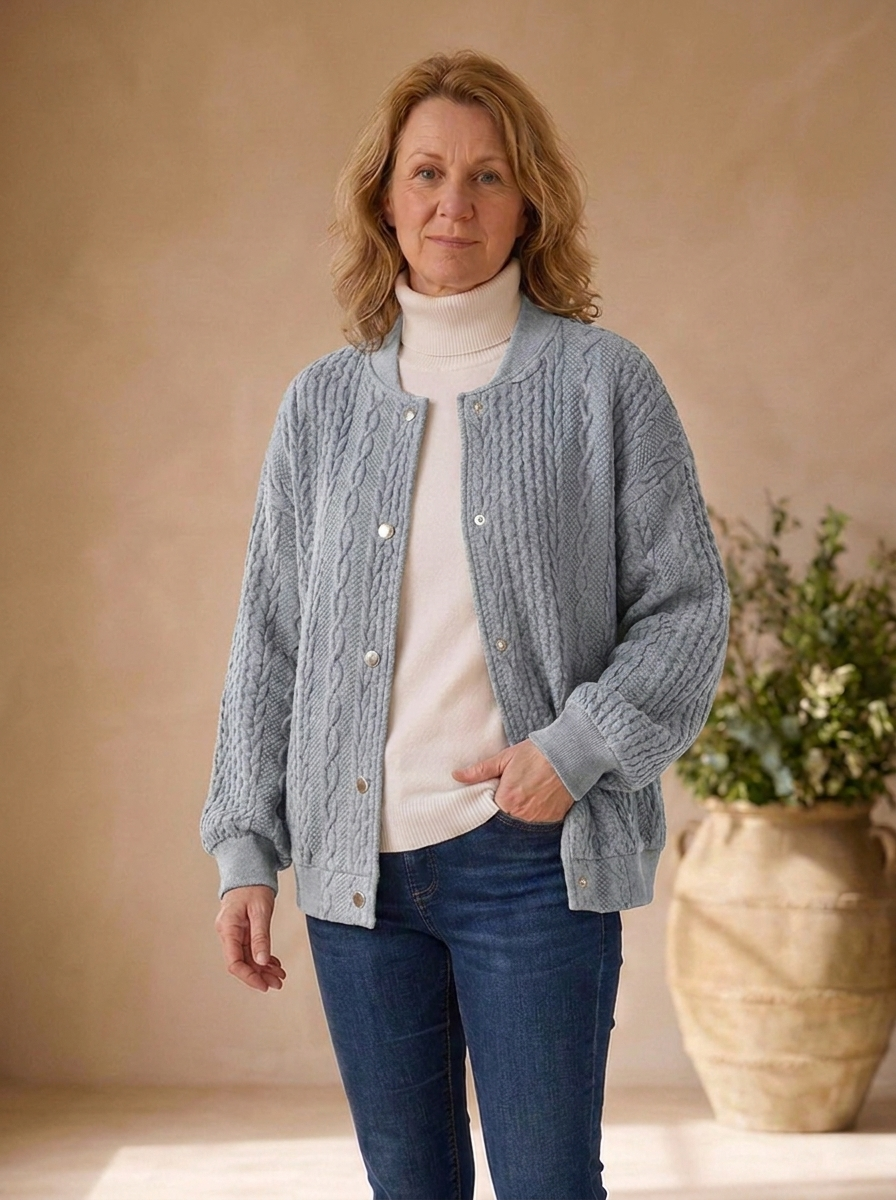Women's button cardigan with a classic design