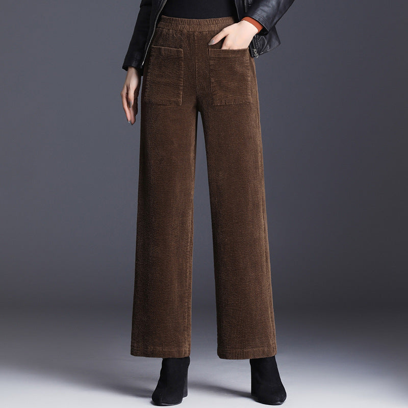 Pantalon Large en Velours pour Femme
