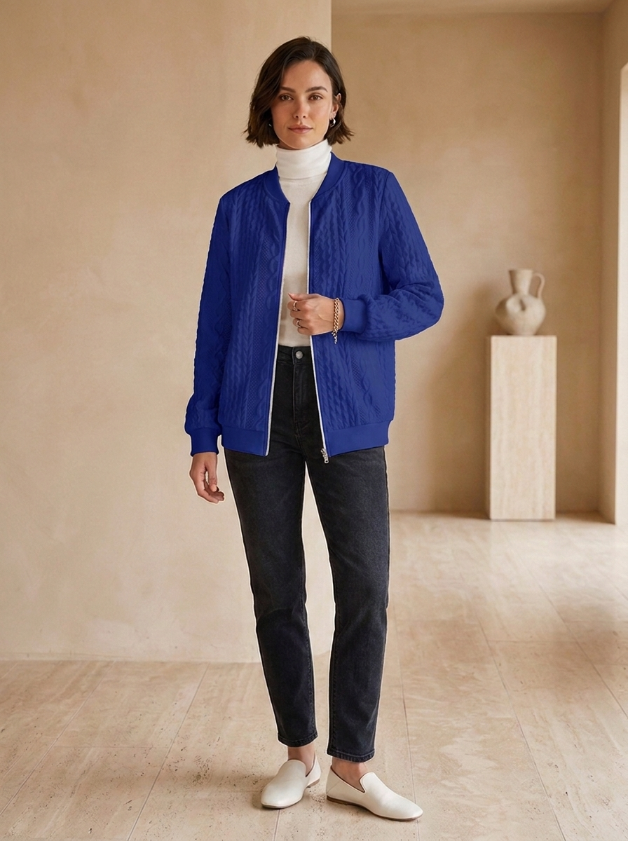 Women's button cardigan for seasonal layering