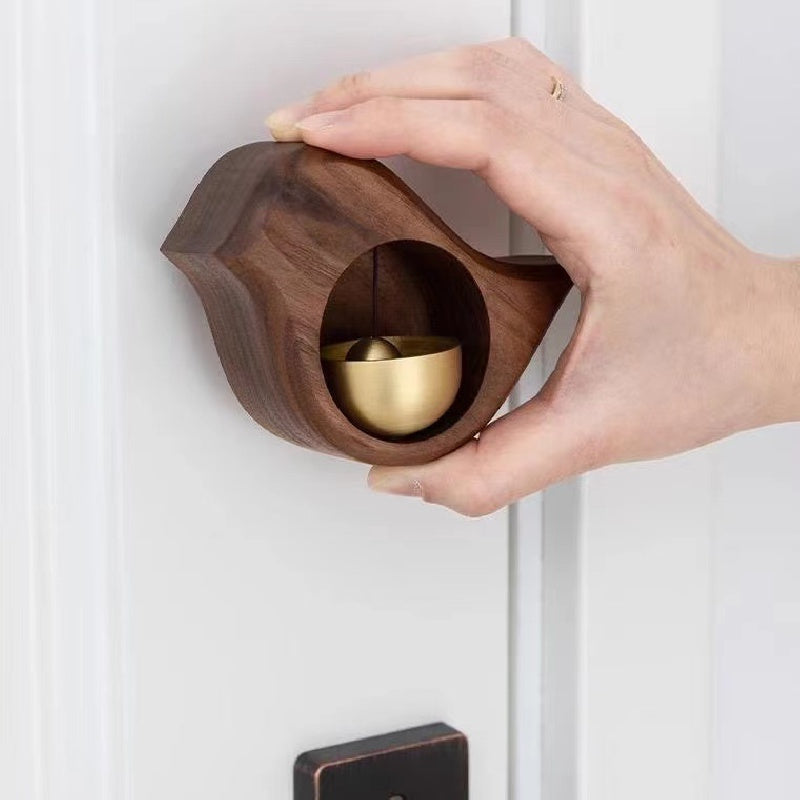 Carillons de Porte en Bois BellCharm avec Accent en Laiton
