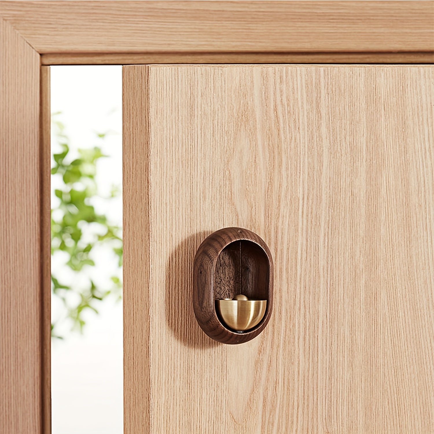 Carillons de Porte en Bois BellCharm avec Accent en Laiton