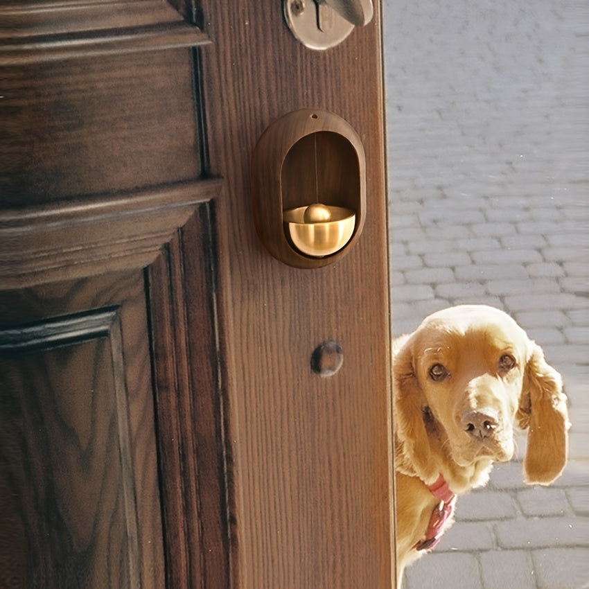 Carillons de Porte en Bois BellCharm avec Accent en Laiton