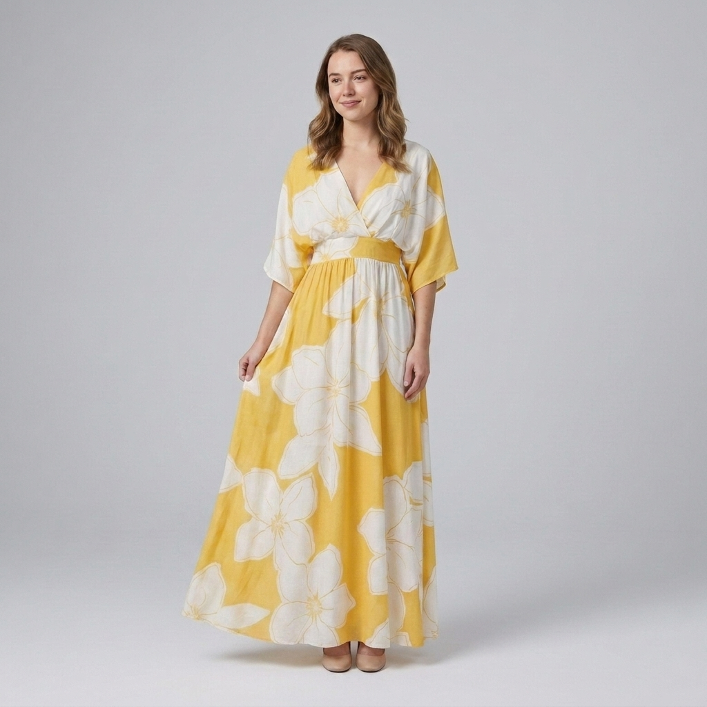 Casual floral midi dress designed for comfortable everyday wear and warm-weather occasions
