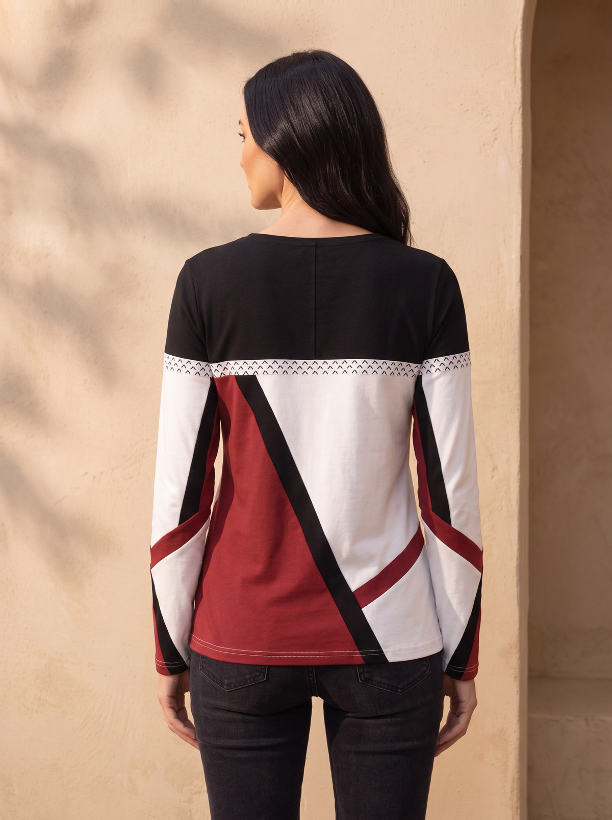 Women's cotton long sleeve top