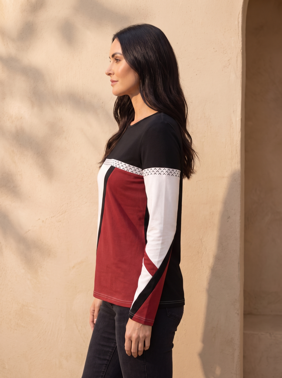 Women's cotton long sleeve shirt