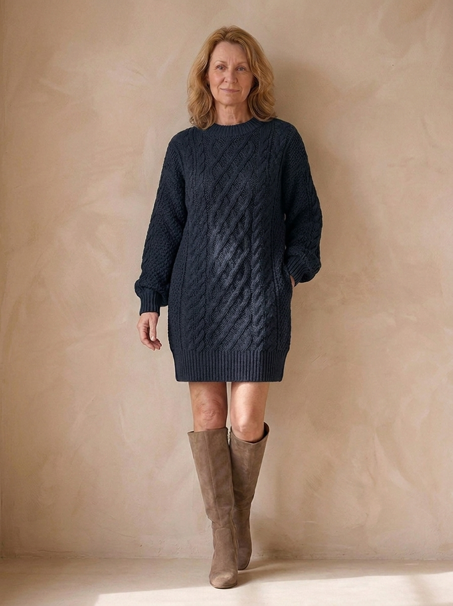 Casual sweater dress with a comfortable fit