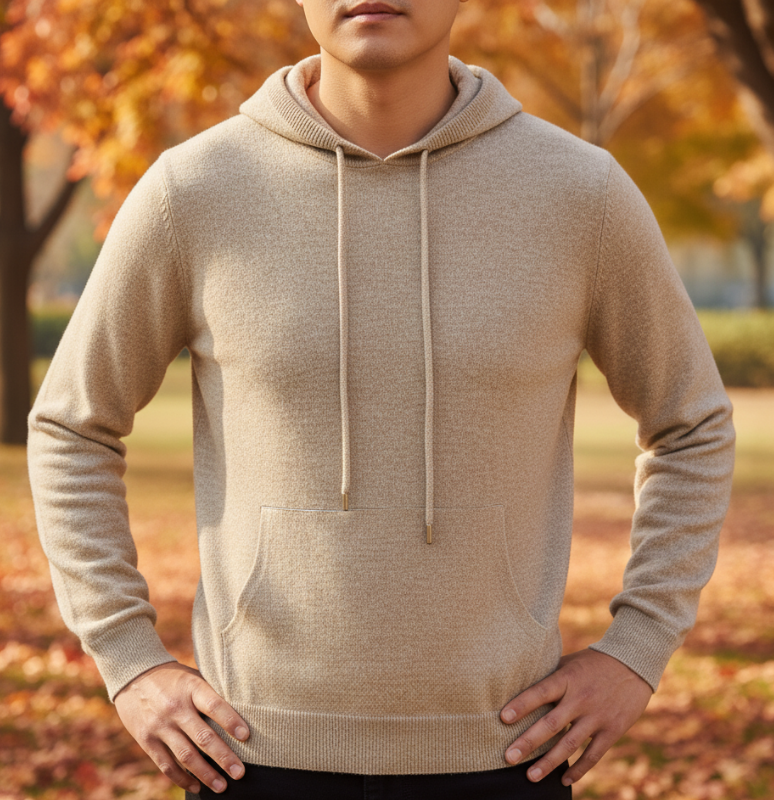 Pull à Capuche en Maille pour Homme