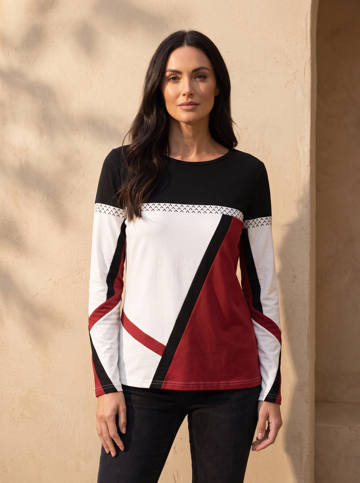 Cotton long sleeve top women