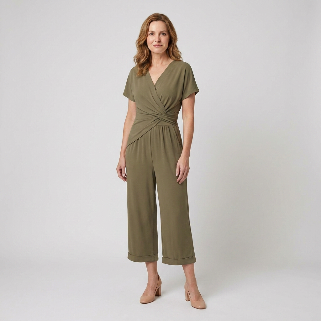 Coordinated summer outfit featuring a short sleeve top and comfortable shorts