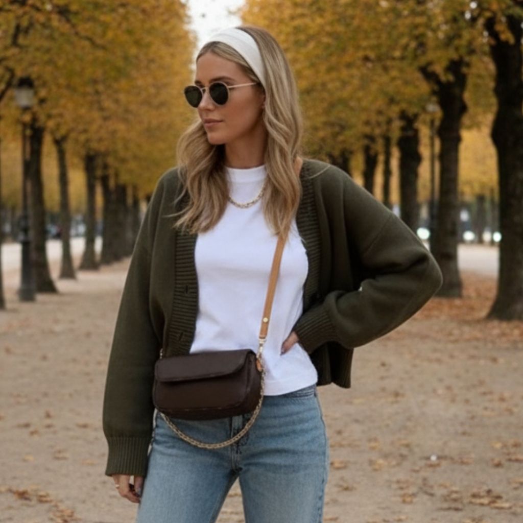 Cardigan en Maille à Boutons pour Femme