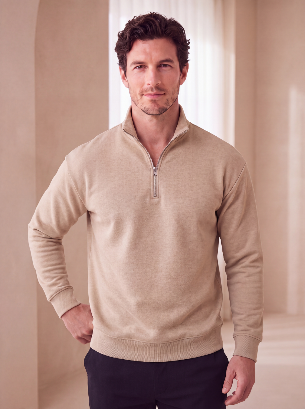 Wool blend jumper regular fit men