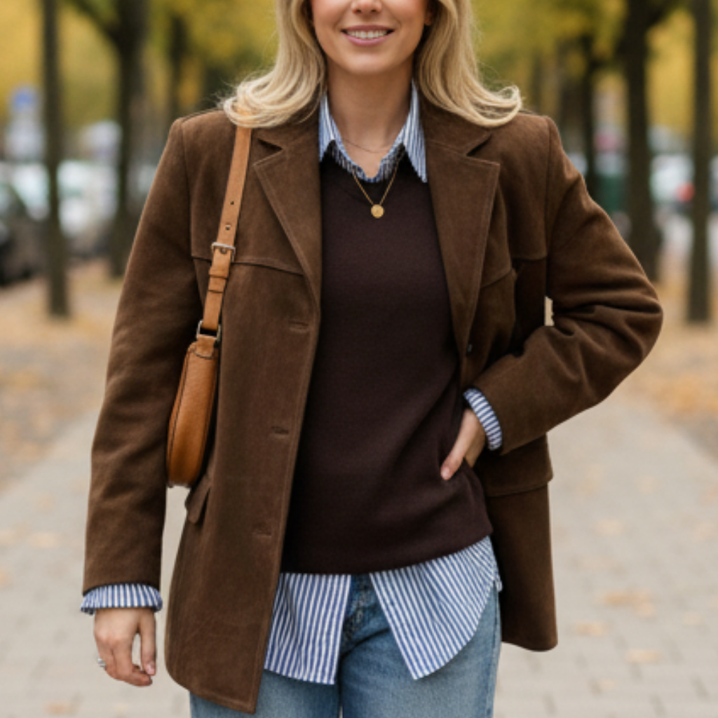 Trenchcoat Oversized Marron & Élégant Femme