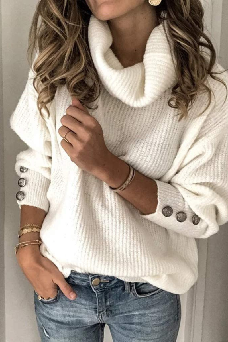 Pull  Col Turtleneck Élégant Femme