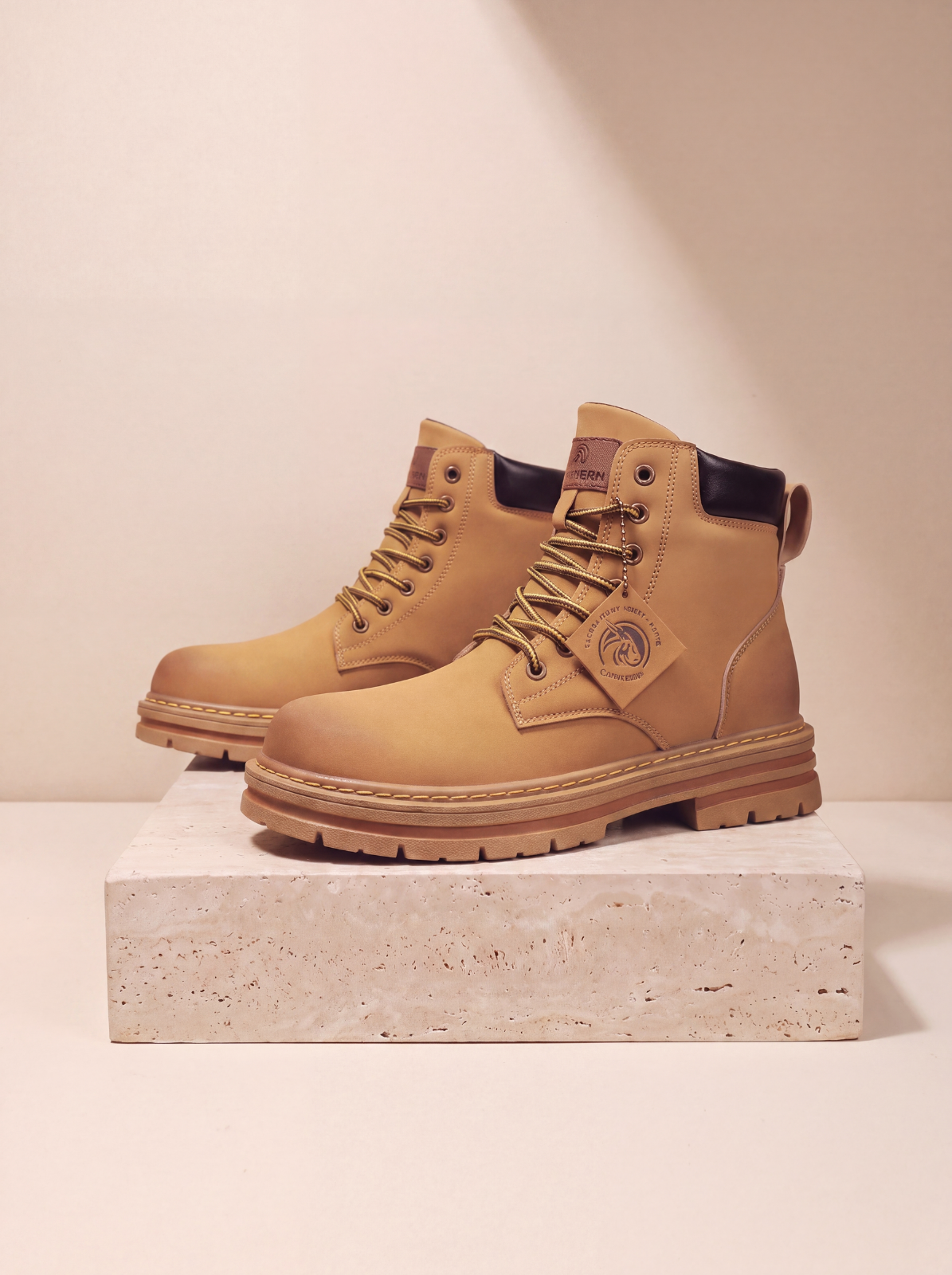 Lace-up boots regular fit men