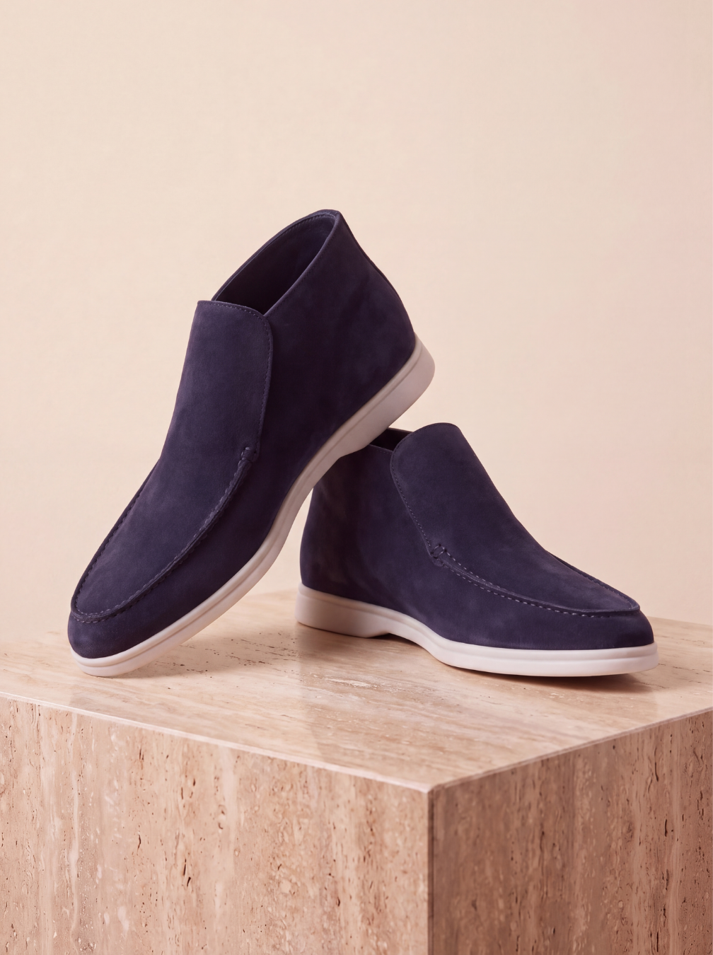 Suede trainers casual fit men