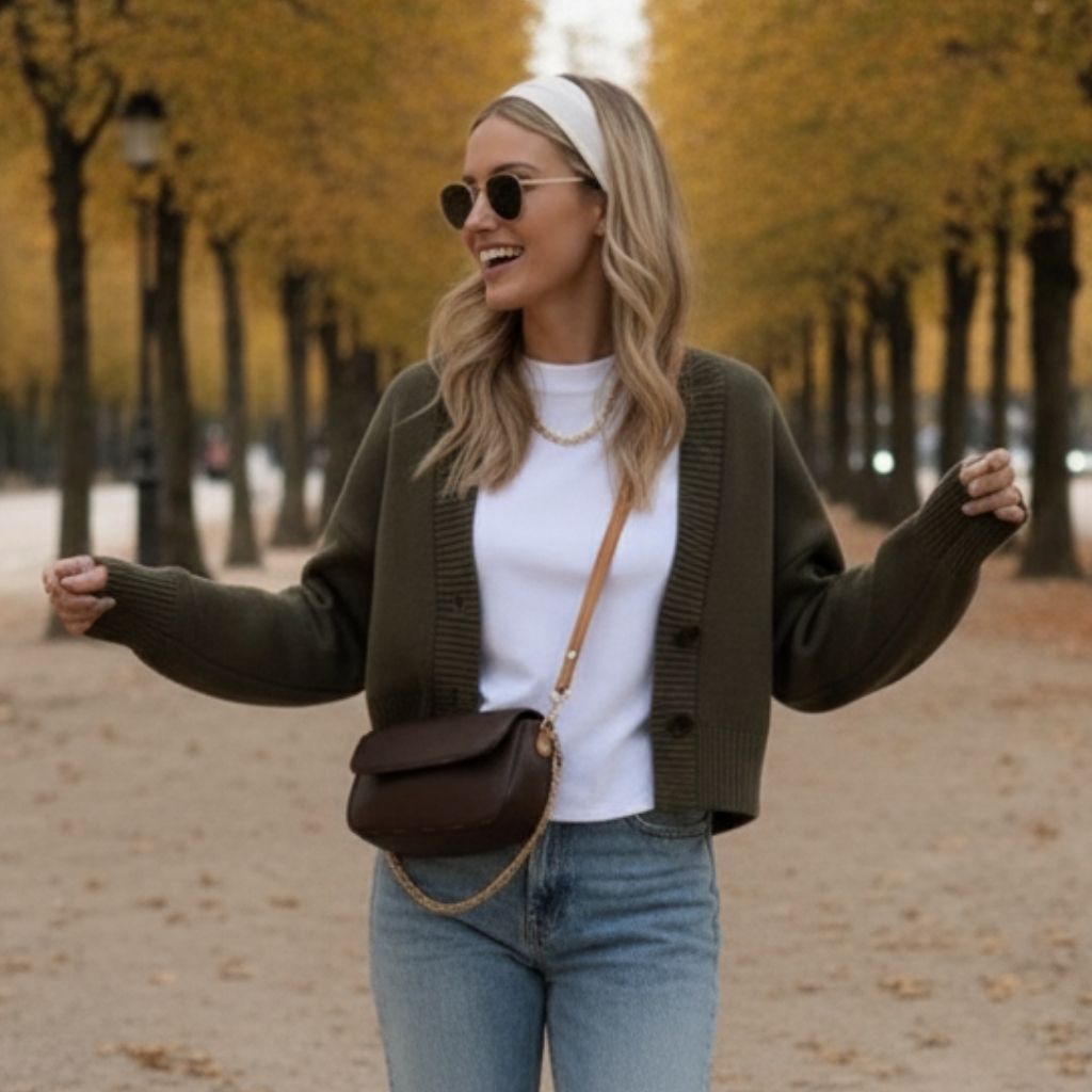Cardigan en Maille à Boutons pour Femme