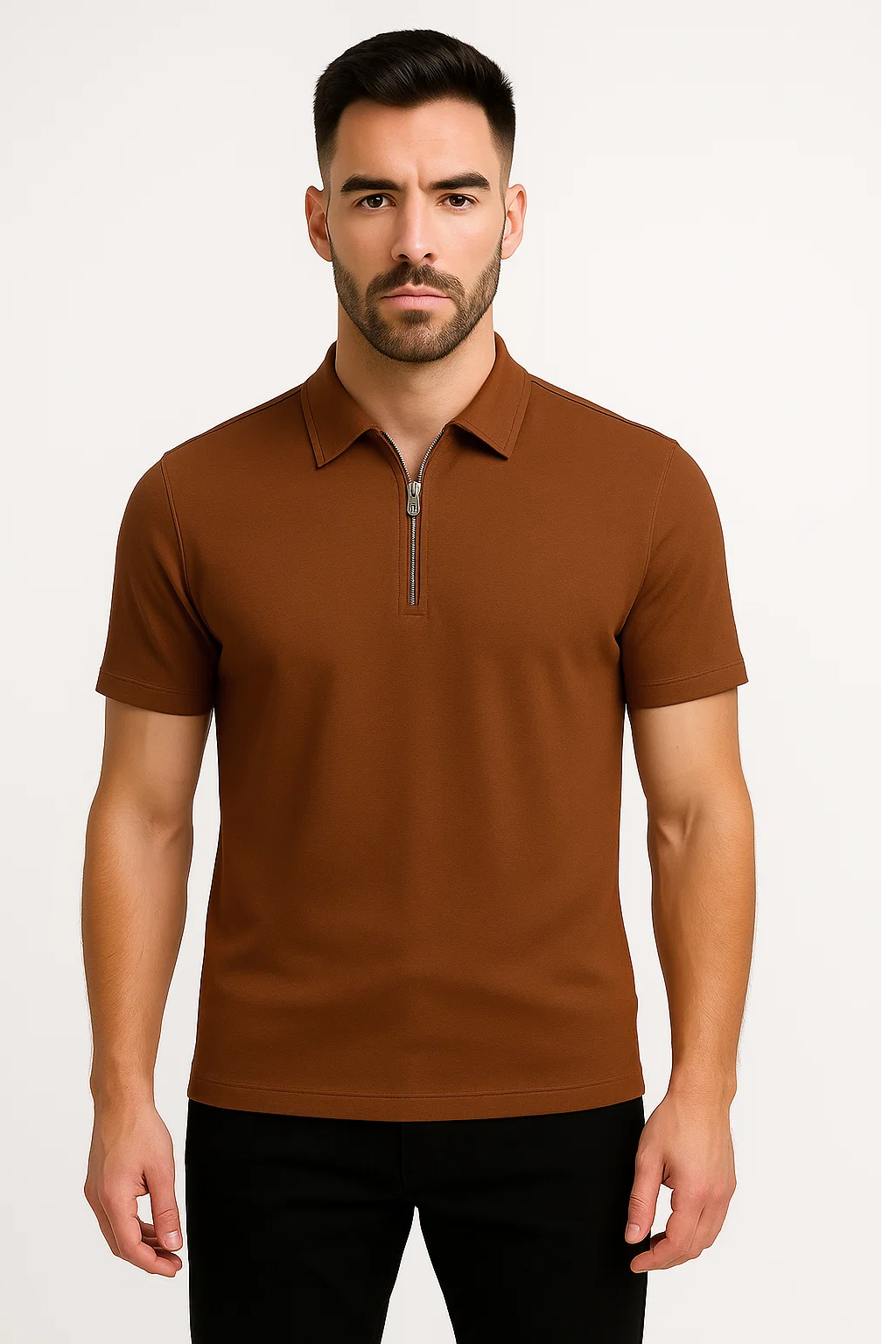 Polo Zippé | Léo – Moka