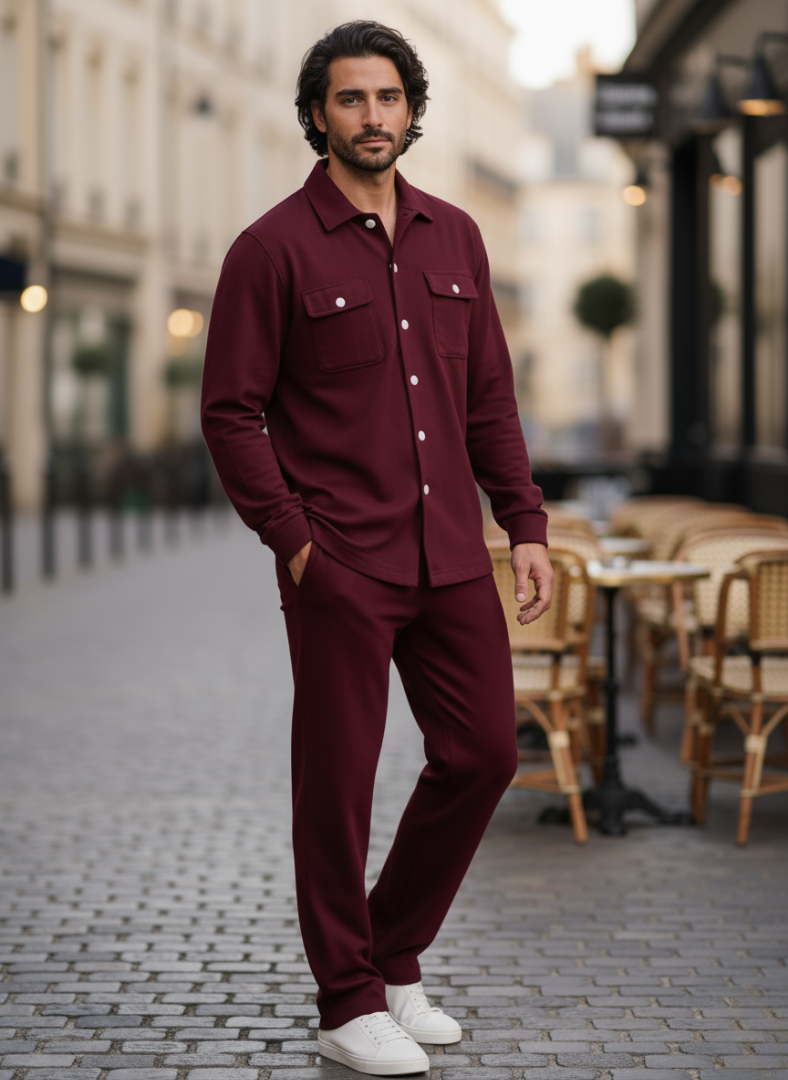 Ensemble Deux Pièces à Boutons pour Homme