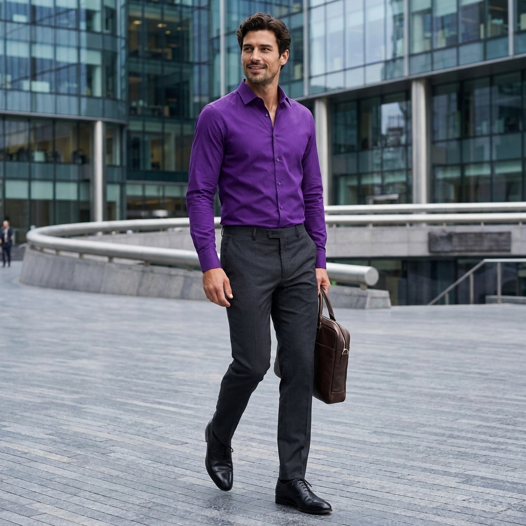 Men's stretch shirt designed for office and everyday wear