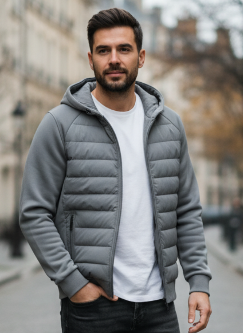 Veste Matelassée à Capuche pour Homme