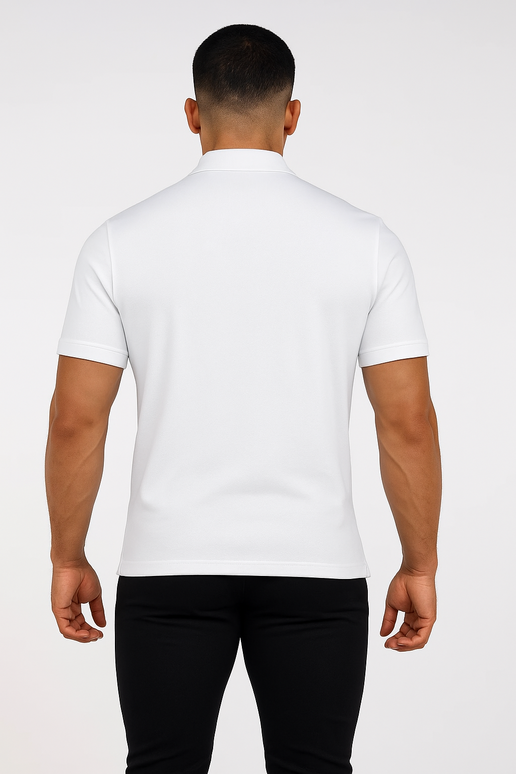 Polo Zippé Beau – Blanc