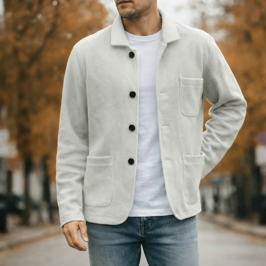 Wool Button Knit Cardigan Men