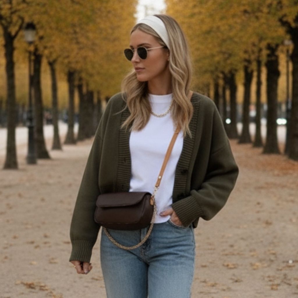 Cardigan en Maille à Boutons pour Femme
