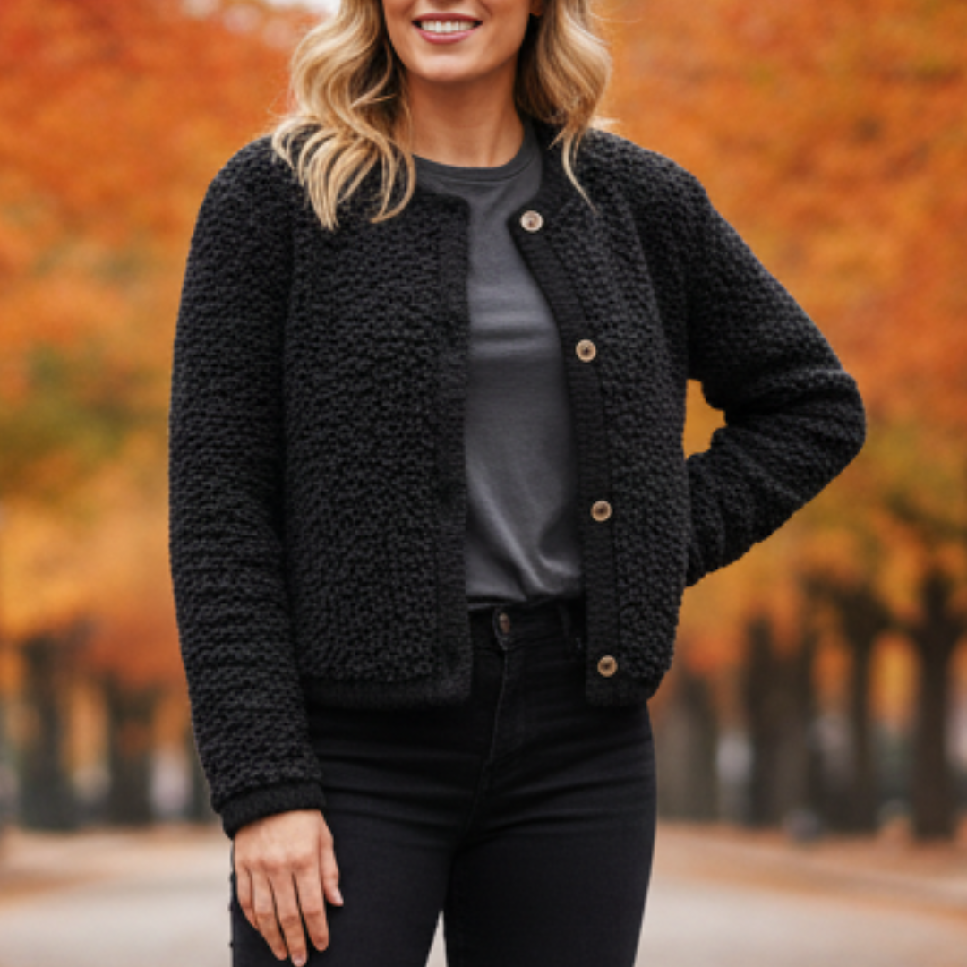 Fleece cardigan with textured finish regular fit womens 