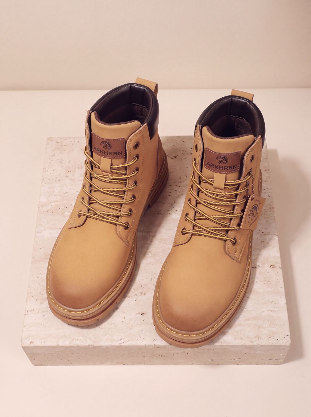 Lace-up boots for men