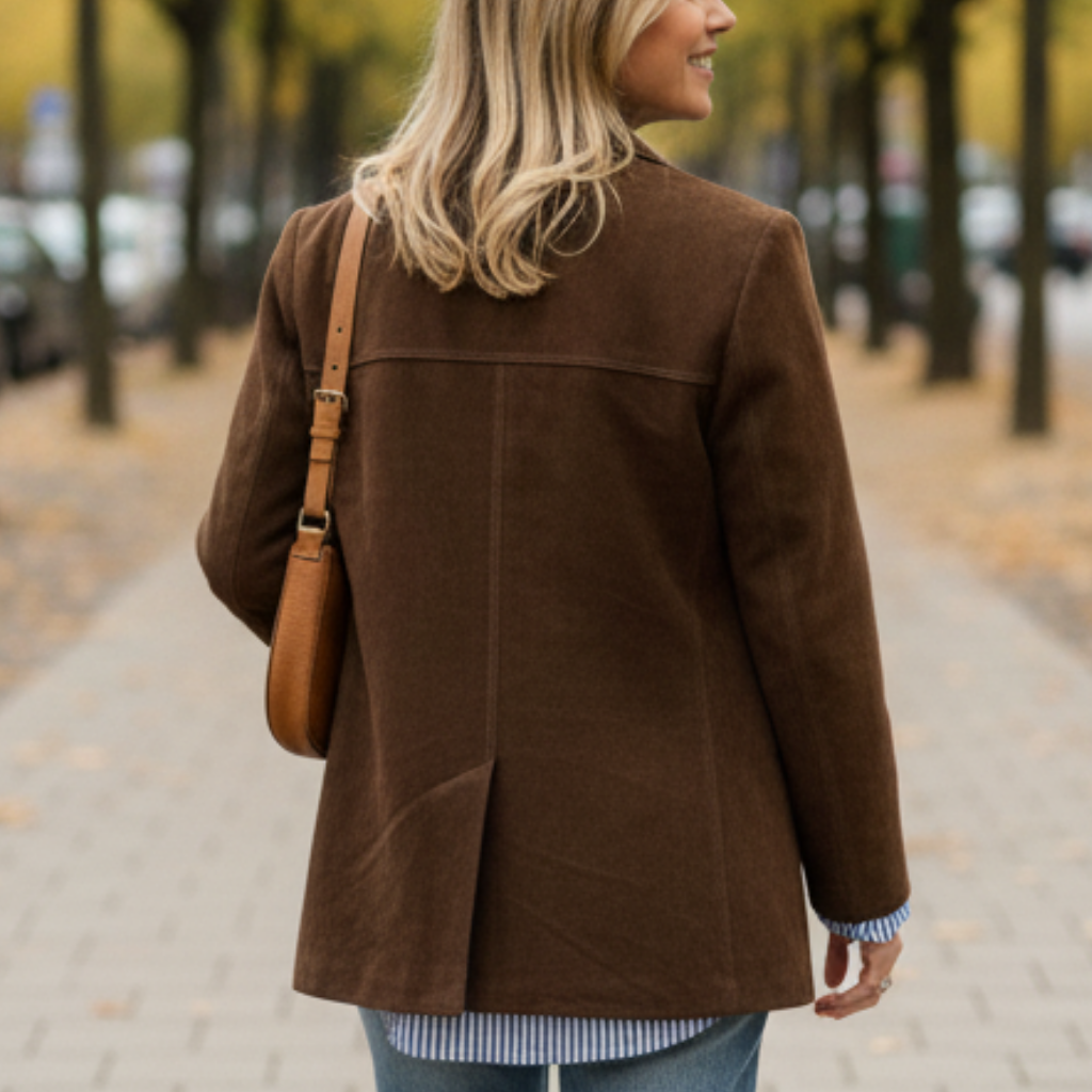Trenchcoat Oversized Marron & Élégant Femme