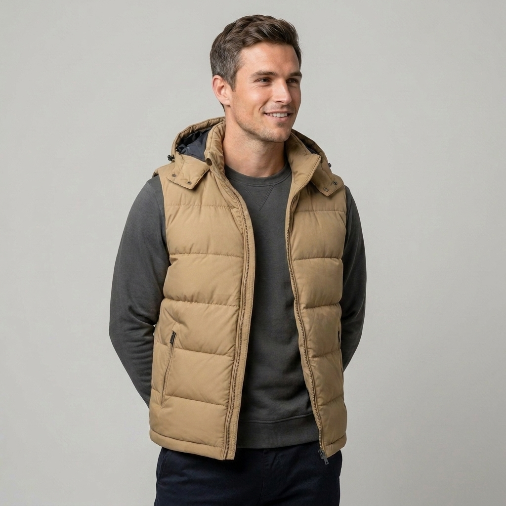 Stand collar and front zip detail