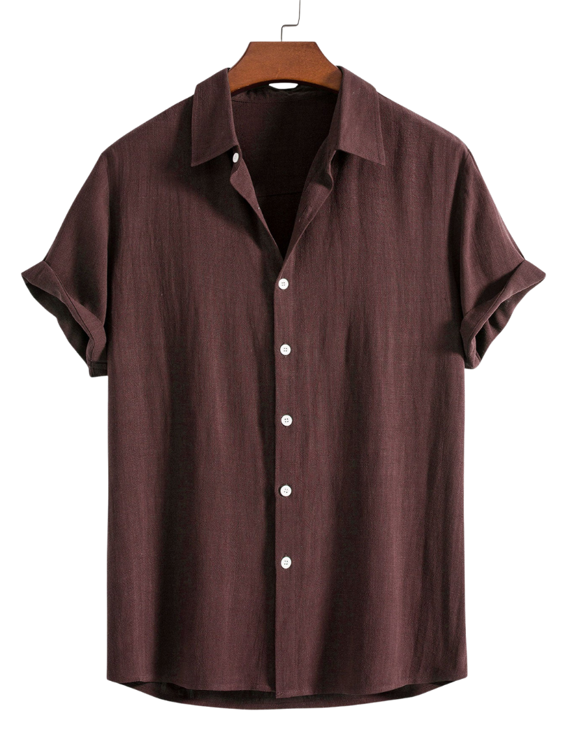 Men's short sleeve outfit for warm-weather occasions