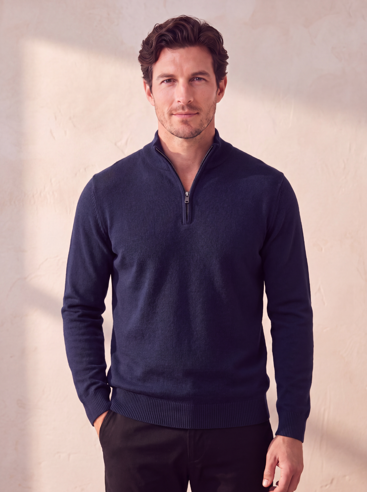 Wool blend jumper for men
