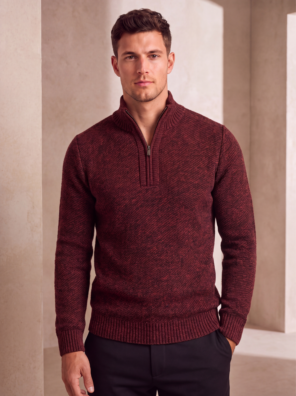 Men's wool knit jumper