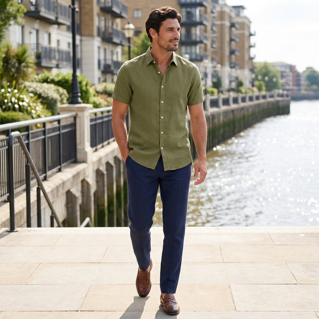 Men's casual cotton shirt for everyday wardrobes