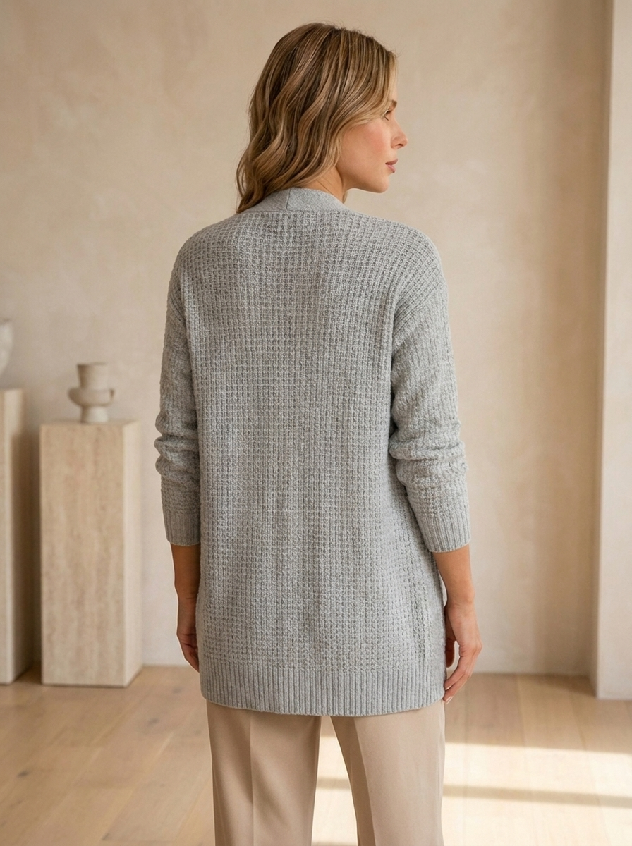 Women's cardigan with a soft knitted finish