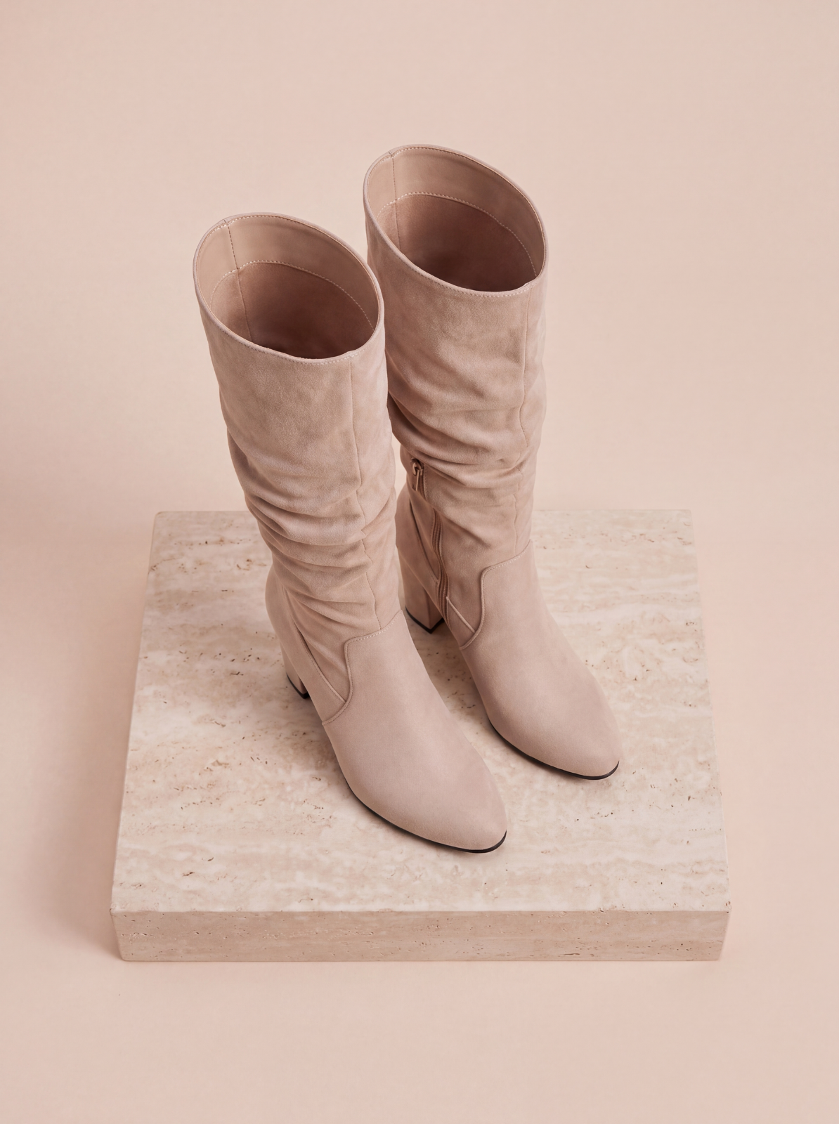 Women's knee high block heel boots