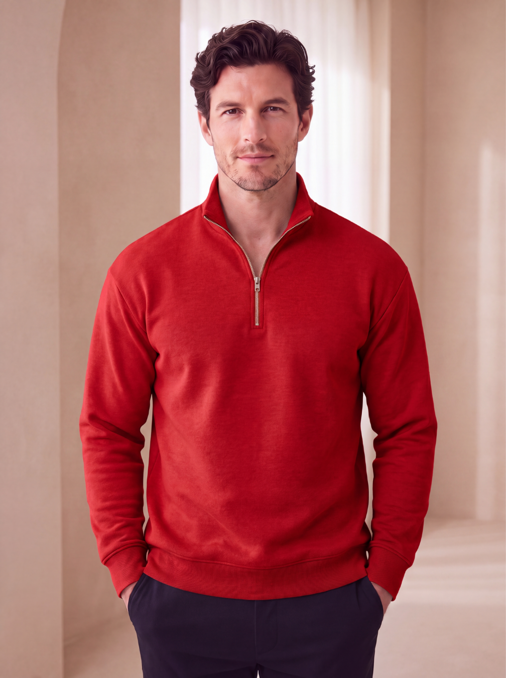 Wool blend knit jumper men