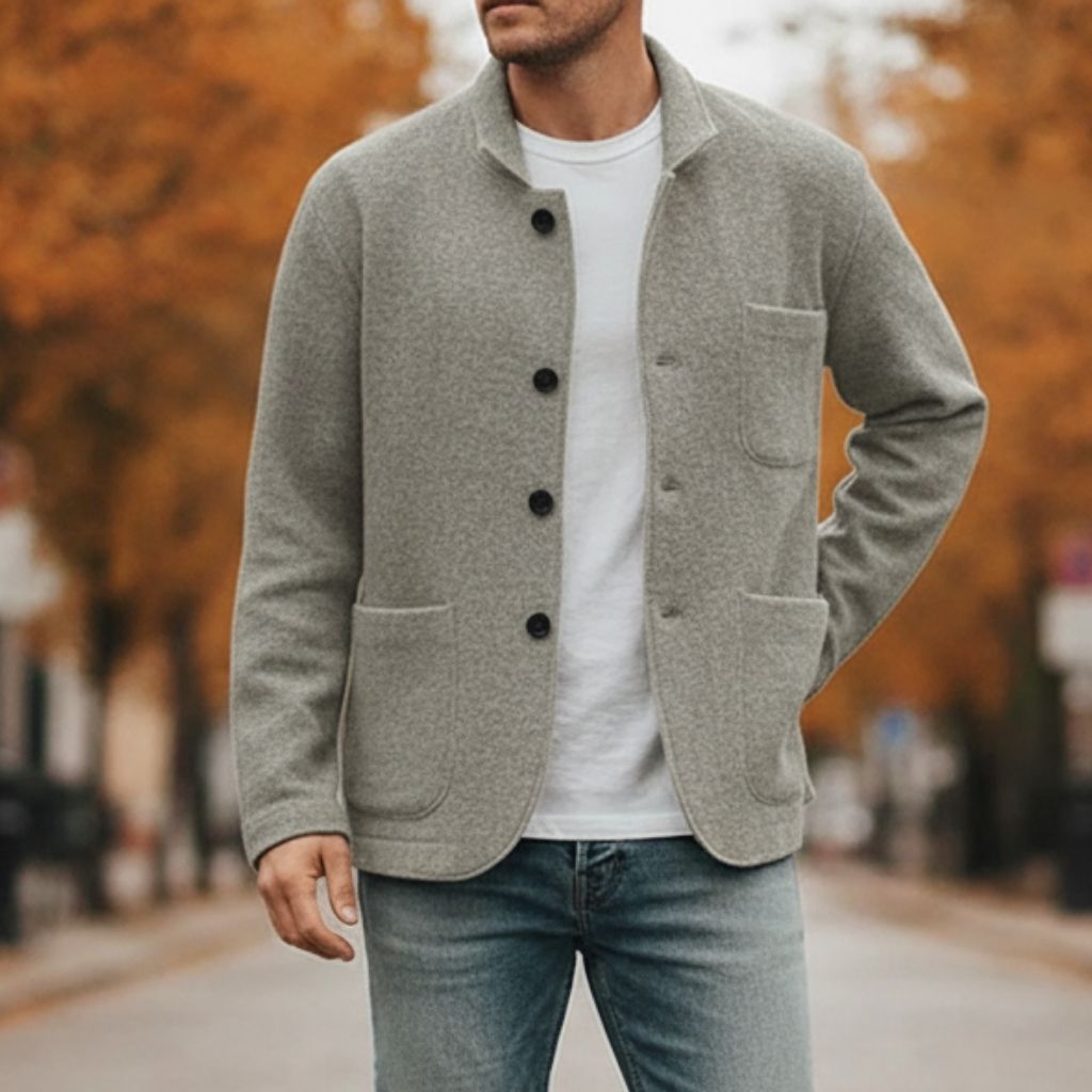 Veste en Maille à Boutons Homme