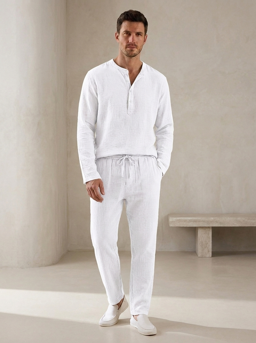 Cotton blend lounge set for travel