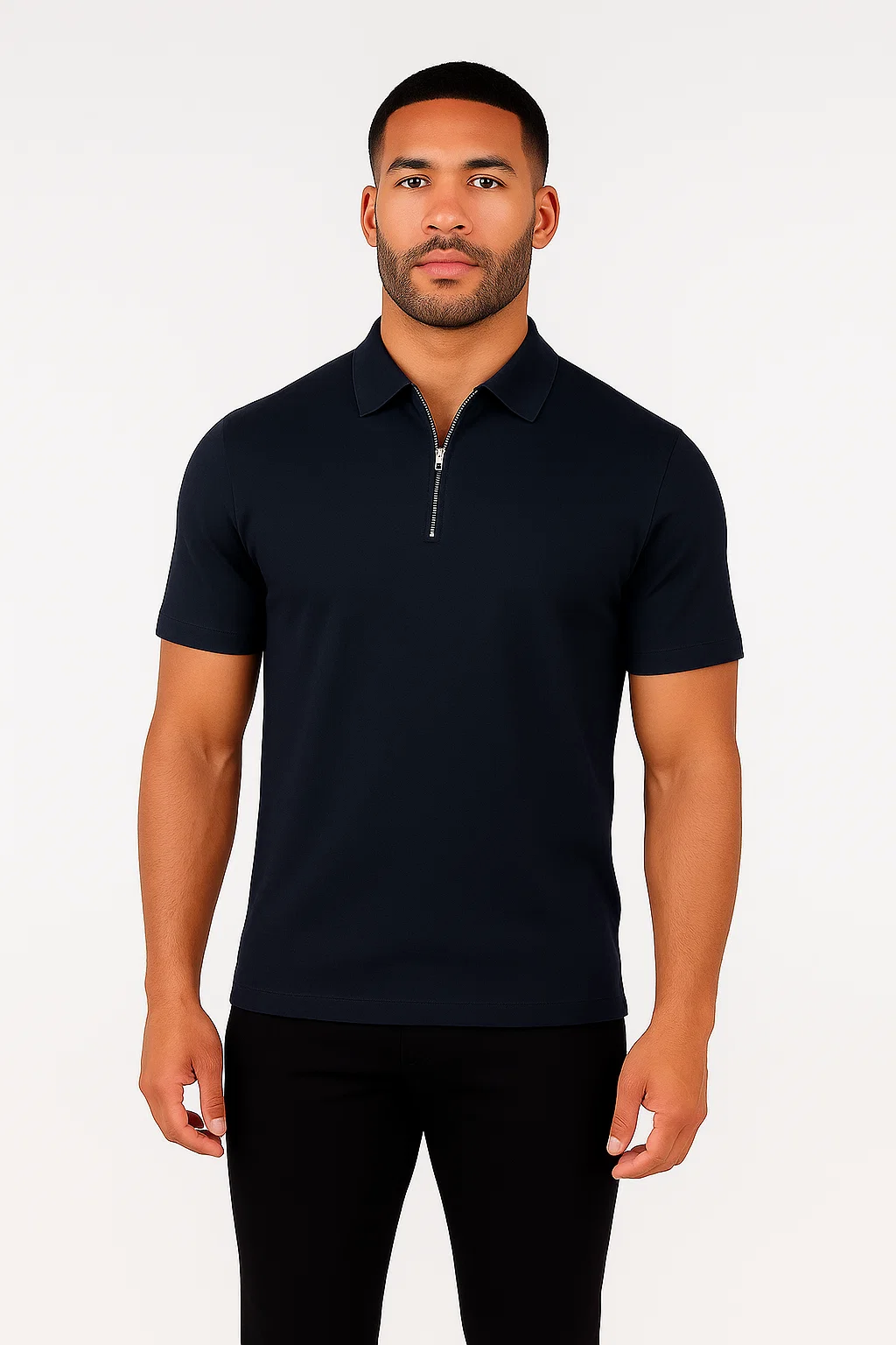 Polo Zippé | Louis – Noir