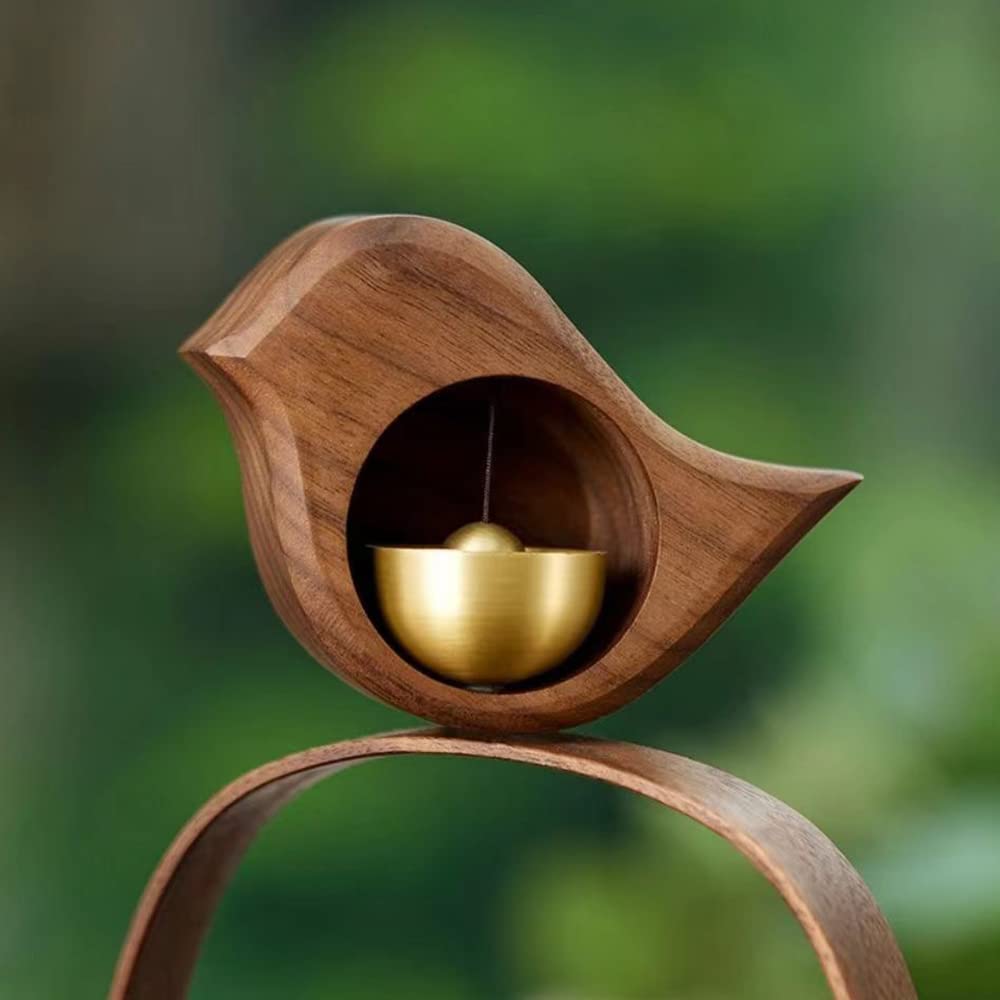Carillons de Porte en Bois BellCharm avec Accent en Laiton