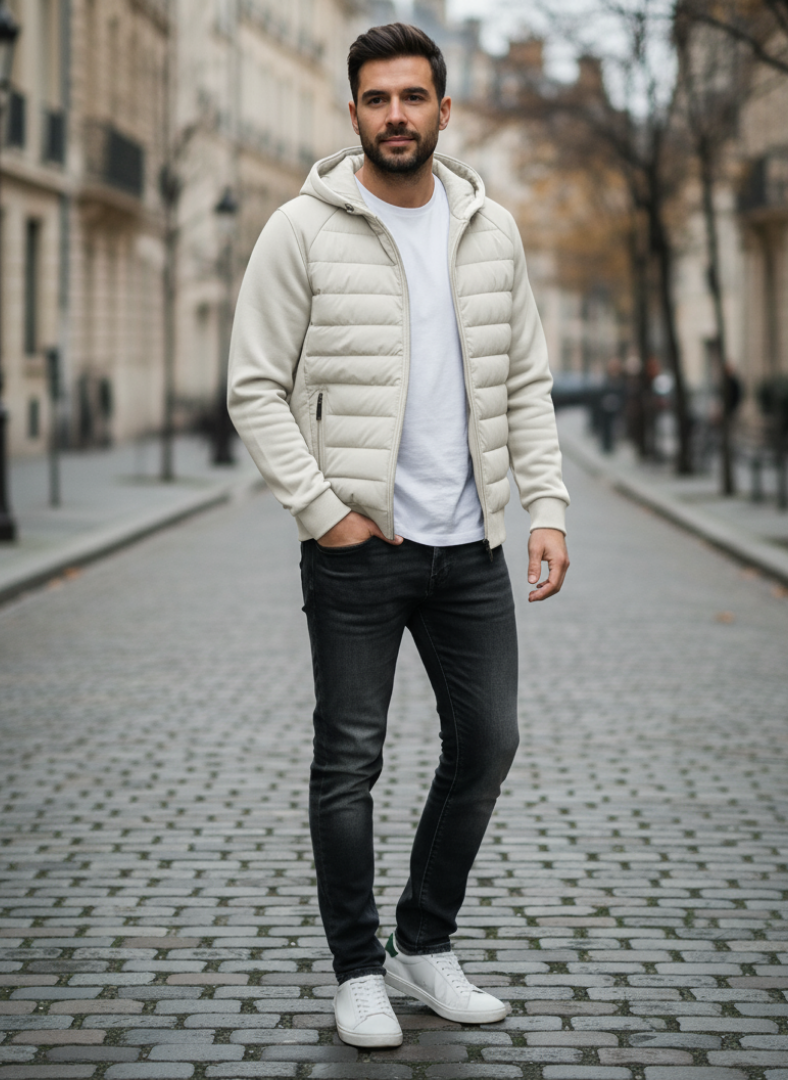 Veste Matelassée à Capuche pour Homme
